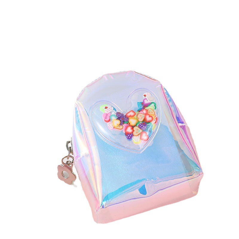 Wholesale Transparent PU Coin Purse Keychain